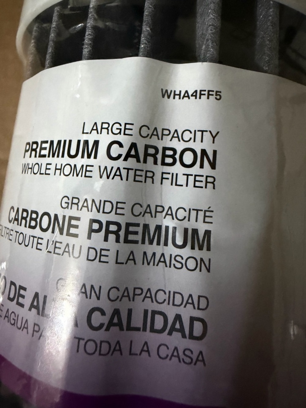 Premium Carbon Whole Home Water Filter - Wha4FF5